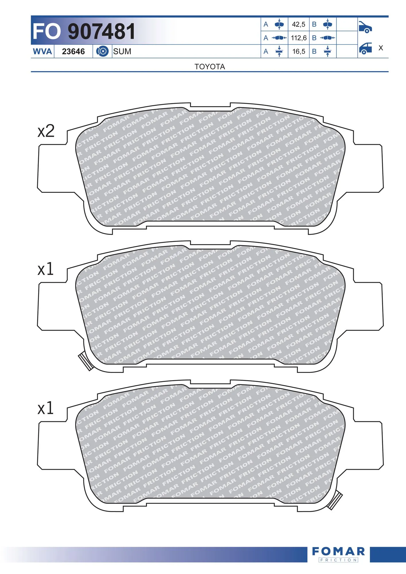 Brake Pad Set, disc brake